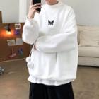 Butterfly Embroidered Sweatshirt