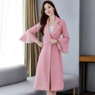 Bell-sleeve Single Breasted Long Coat