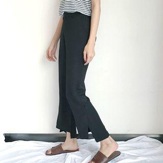 Plain Asymmetric Trousers