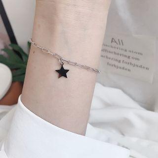 925 Sterling Silver Star Bracelet As Shown In Figure - One Size