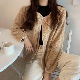 Fleece Zip Jacket / Mock-neck Top