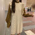 Plaid Blouse / Sleeveless Knit Dress