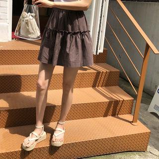 Band-waist Tiered Mini Skort