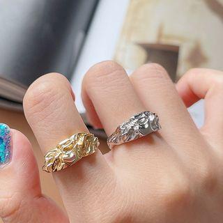 Sterling Silver Crinkled Open Ring