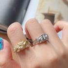 Sterling Silver Crinkled Open Ring
