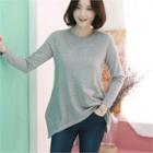 Dip-back A-line Knit Top