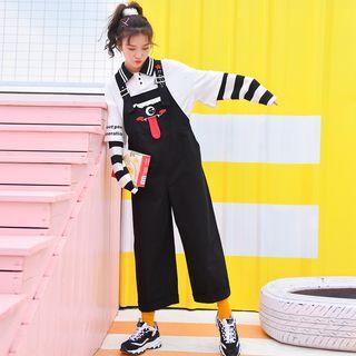 Monster Embroidered Cropped Jumper Pants