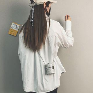 Glitter Mini Cylinder Bucket Bag