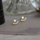 Star Rhinestone Sterling Silver Swing Earring 1 Pair - Gold - One Size