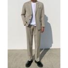 Set: Single-breasted Blazer + Tapered Dress Pants