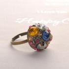 Colorful Diamond Ring One Size
