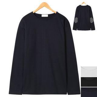 Couple Elbow-patch Over-fit Long-sleeve T-shirt
