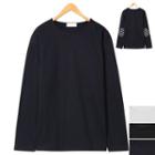 Couple Elbow-patch Over-fit Long-sleeve T-shirt