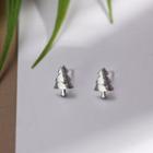 925 Sterling Silver Christmas Tree Earring R634 - Tree - Silver - One Size