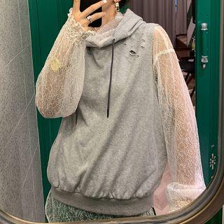 Distressed Sleeveless Hoodie