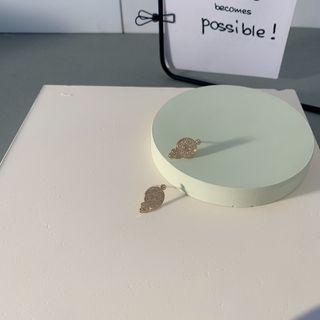 Disc Ear Stud 1 Pair - 925 Silver - One Size