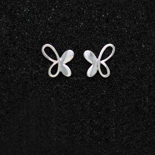 925 Sterling Silver Butterfly Earring 1 Pair - As Shown In Figure - One Size