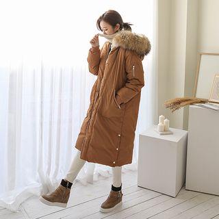 Zip-up Faux-fur Padded Jacket