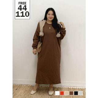 Deep-slit Oversized Maxi Pullover Dress