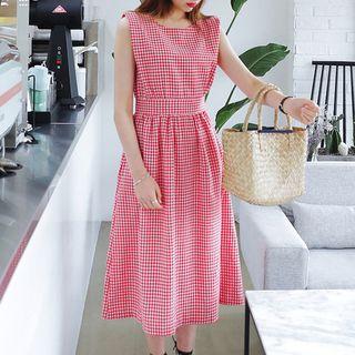 Gingham A-line Tank Dress