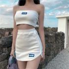 Set: Tube Top + Fitted Mini Skirt
