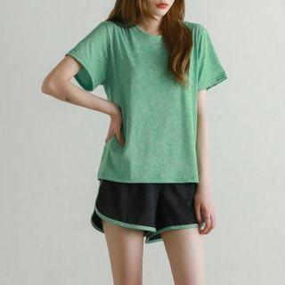 Set: M Lange T-shirt + Piped Sweatshorts