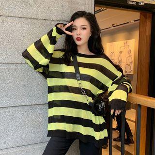 Striped Long-sleeve Thin Top