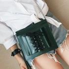 Lace Up Chain Strap Crossbody Bag