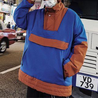 Turtleneck Placket Sweatshirt