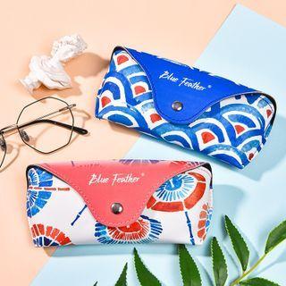 Print Faux Leather Eyeglasses Case