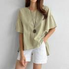 V-neck Dip-back Flare Top