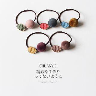 Irregular Acrylic Disc Bead Hair Tie