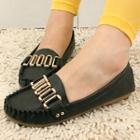 Metal Accent Moccasins