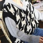 Pattern Knit Vest Black - One Size