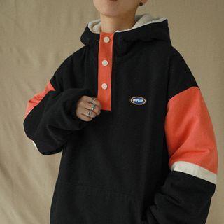 Henley Paneled Hoodie
