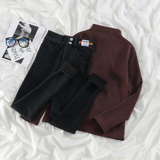 Lettering Print Skinny Jeans