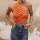 One-shoulder Cropped Top