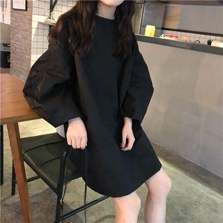 Plain Mini Sweatshirt Dress