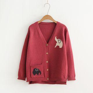 Elephant V-neck Cardigan