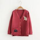 Elephant V-neck Cardigan