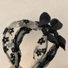 Bow Flower Mesh Headband / Scrunchie