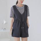 Sleeveless Drawstring-waist Playsuit