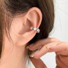 Rhinestone Ear Cuff 1pc - A - Silver - One Size
