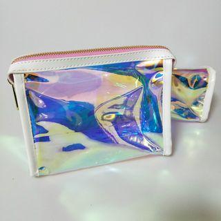 Transparent Makeup Pouch Gold - One Size