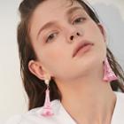 Plastic Eiffel Tower Dangle Earring 1 Pair - Pink - One Size