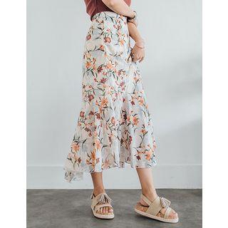 Floral-pattern Maxi Skirt