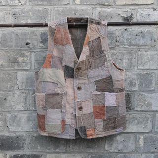 Paneled Button Vest