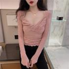 Lace Twist Long-sleeve Top