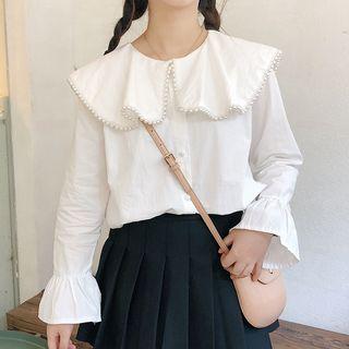 Beaded Shirt White - One Size