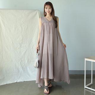 Dip-back Maxi Pinafore Dress